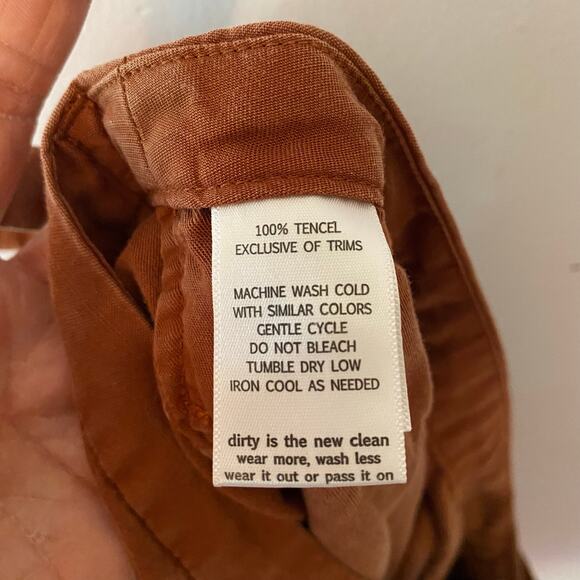 Toad & Co Women's size Small Brown Mini Wrap Skirt Tencel Lightweight Casual - Picture 9 of 9